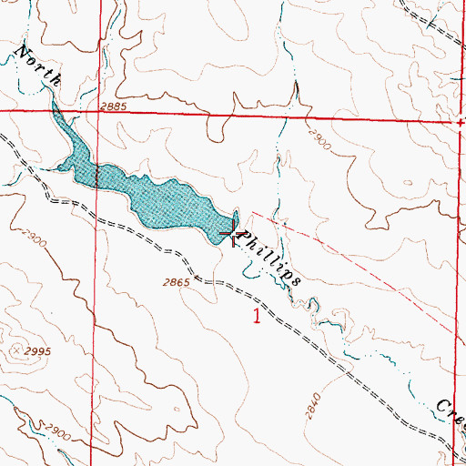 Topographic Map of Mincoff Number 2 Dam, MT