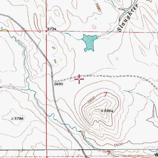 Topographic Map of Grande Dam, MT