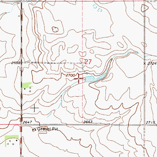 Topographic Map of Higgins and Tryan Dam, MT