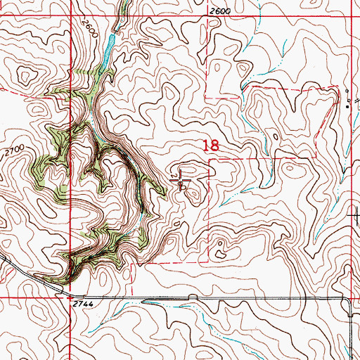Topographic Map of Hediger Dam, MT