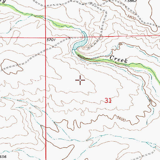 Topographic Map of Shendell Number 2 Dam, MT