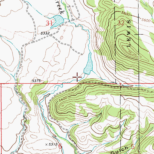 Topographic Map of Christensen Number 1 Dam, MT