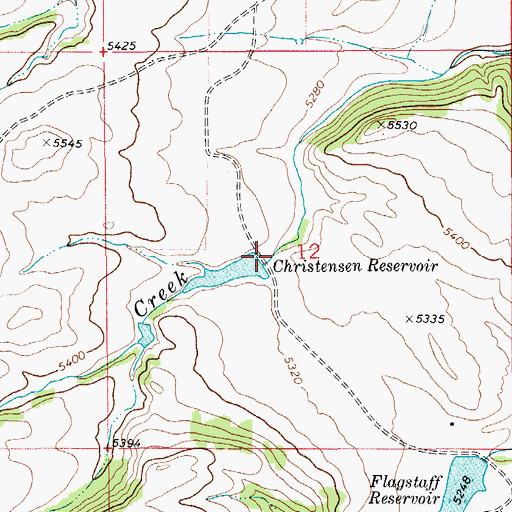 Topographic Map of Christensen Number 2 Dam, MT