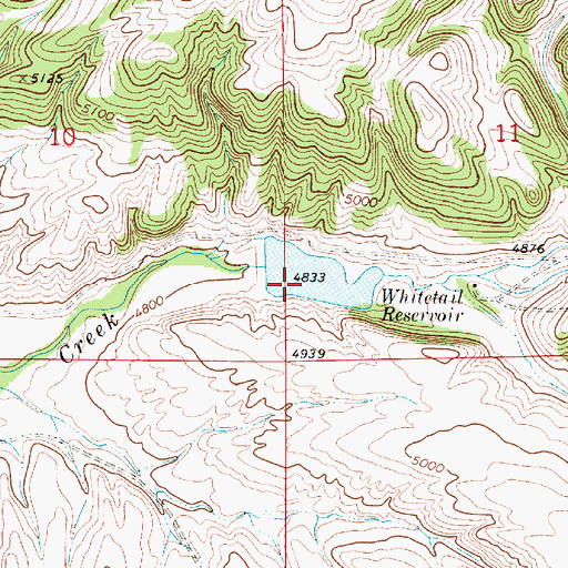 Topographic Map of Whitetail Dam, MT