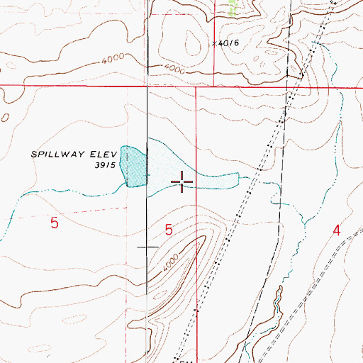 Topographic Map of Mesaros Dam, MT