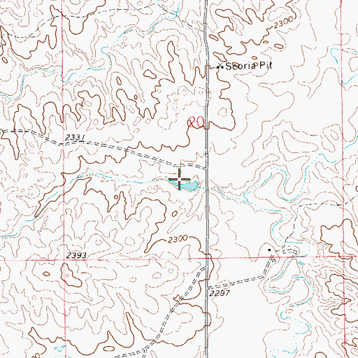 Topographic Map of White Elk Dam, MT