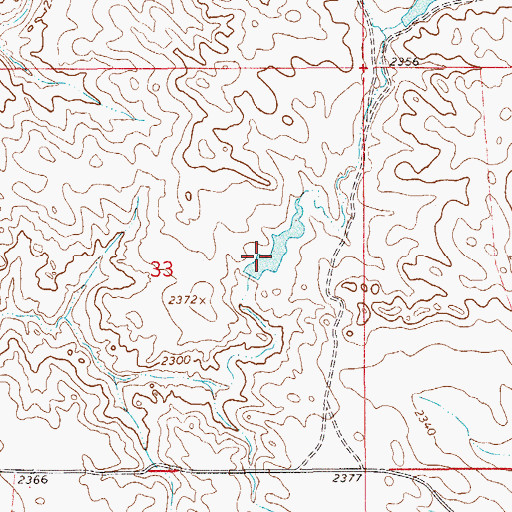 Topographic Map of Temple Dam, MT
