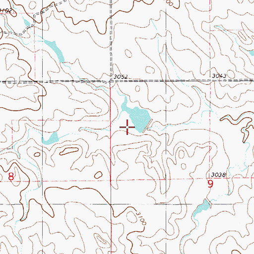 Topographic Map of Rattlesnake Number 2 Dam, MT