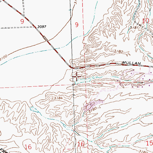 Topographic Map of Kona Ranch Dam, MT