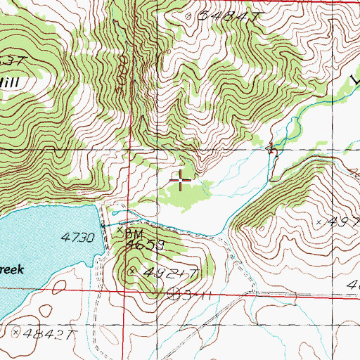 Topographic Map of Lower Willow Creek Dam, MT