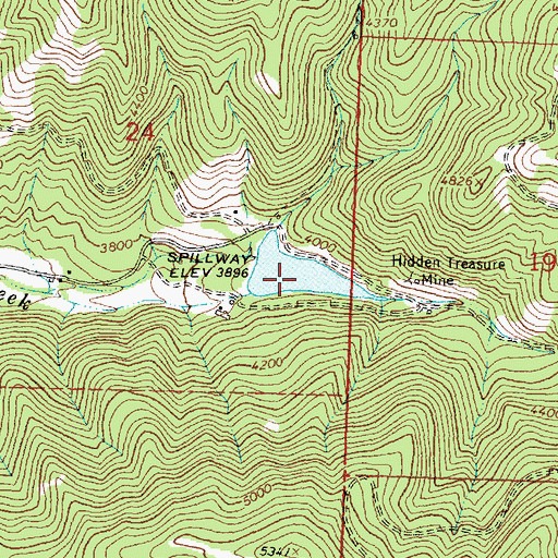 Topographic Map of Wallace Creek Dam, MT