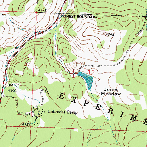 Topographic Map of Jones Meadow Dam, MT