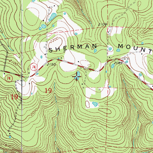 Topographic Map of Weatherby Lake Dam, AR