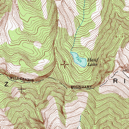 Topographic Map of Hauf Lake Dam, MT
