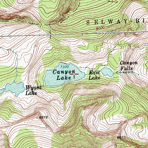 Topographic Map of Canyon Lake Dam, MT