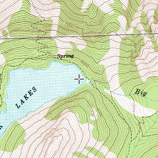Topographic Map of Big Creek Lake Dam, MT