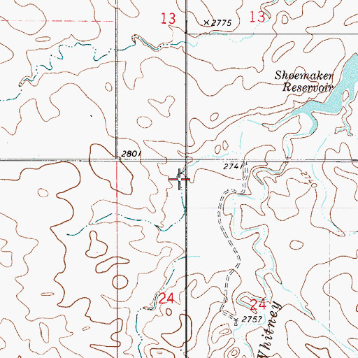 Topographic Map of Gray Number 2 Dam, MT