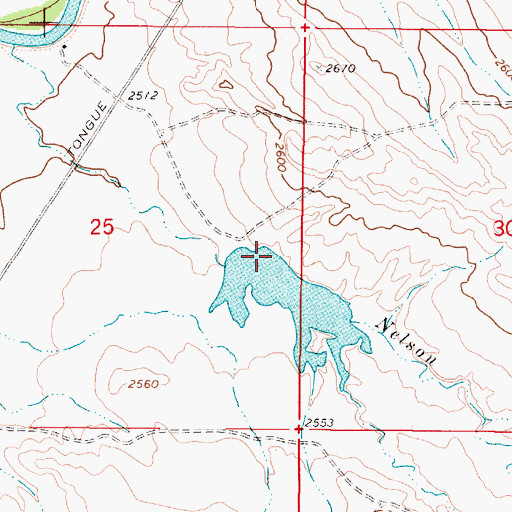 Topographic Map of Moffitt Number 1 Dam, MT