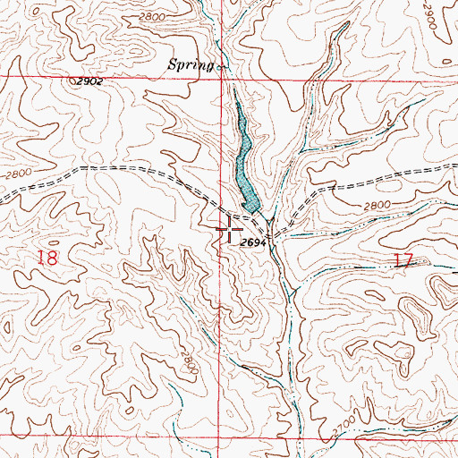 Topographic Map of Gumbo Number 4 Dam, MT