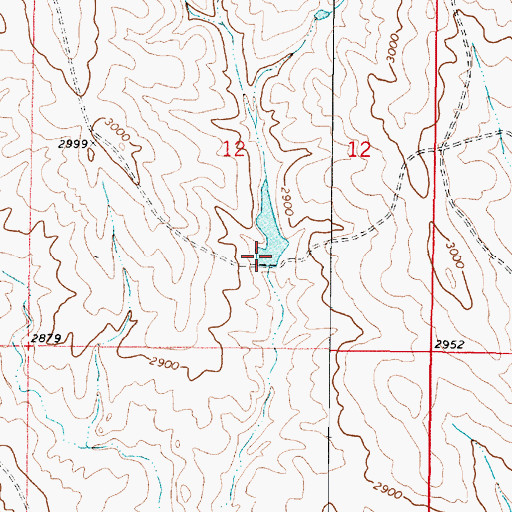 Topographic Map of Cap Rock Number 1 Dam, MT