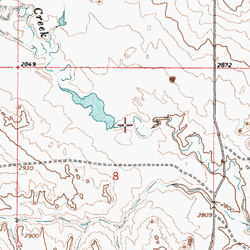 Topographic Map of T-Diamond Number 1 Dam, MT