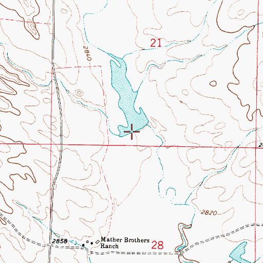 Topographic Map of Mather Number 2 Dam, MT