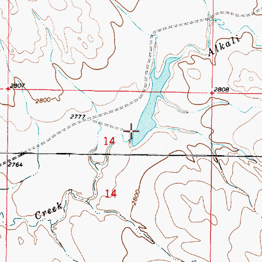 Topographic Map of Lazy S Number 2 Dam, MT