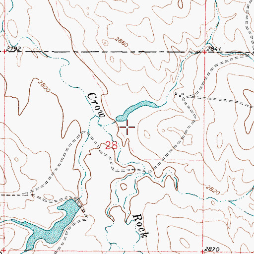 Topographic Map of Doran Number 1 Dam, MT