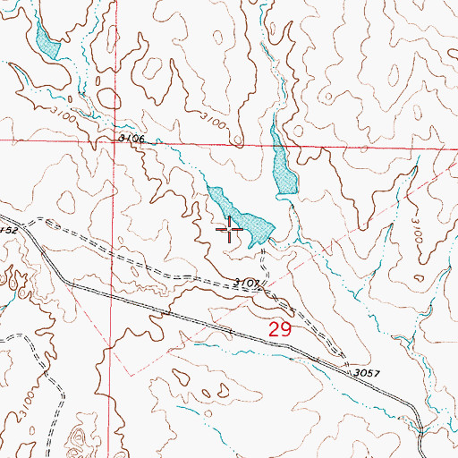 Topographic Map of Killen Number 7 Dam, MT