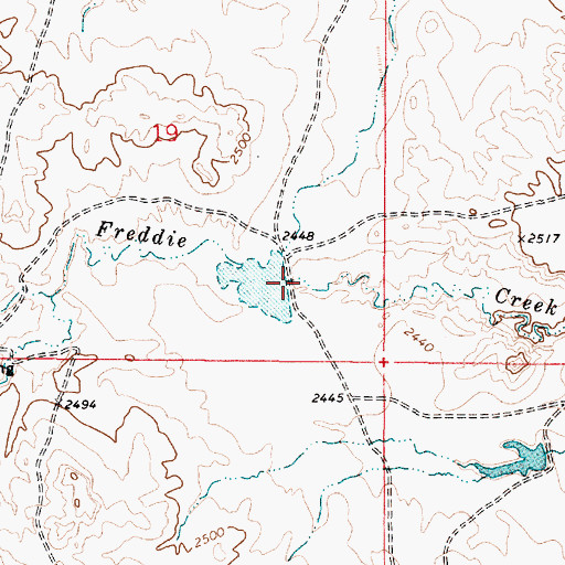 Topographic Map of N P Number 3 Dam, MT