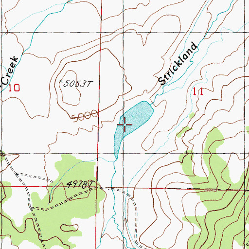 Topographic Map of Priced Name Dam, MT