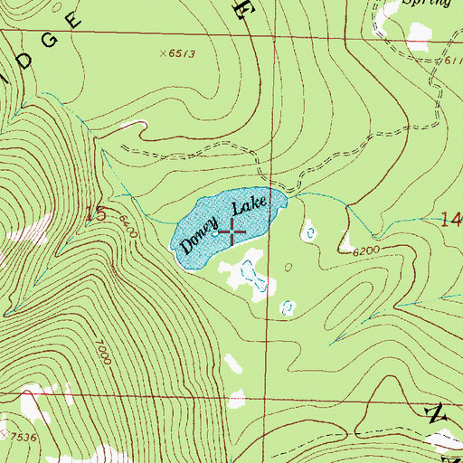 Topographic Map of Doney Lake Dam, MT