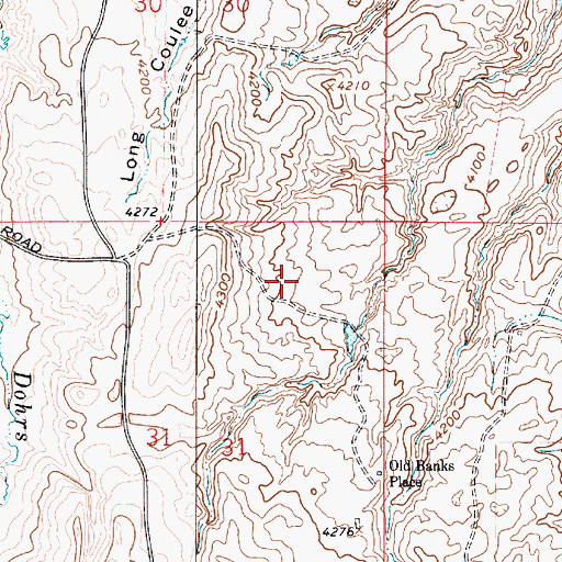 Topographic Map of Onstad Dam, MT