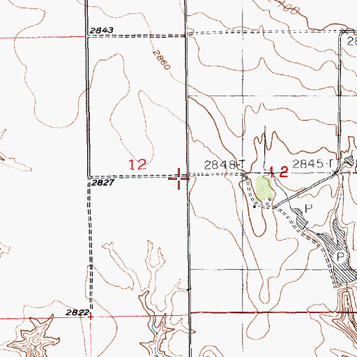 Topographic Map of Otto Silvan Dam, MT