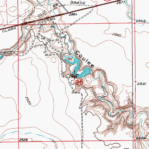 Topographic Map of R E Braun Dam, MT