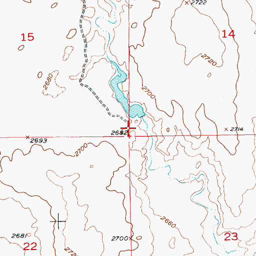 Topographic Map of Turk Dam, MT