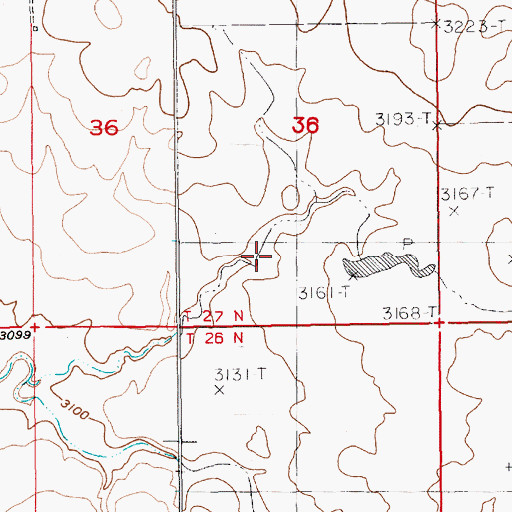 Topographic Map of Maxwell Dam, MT