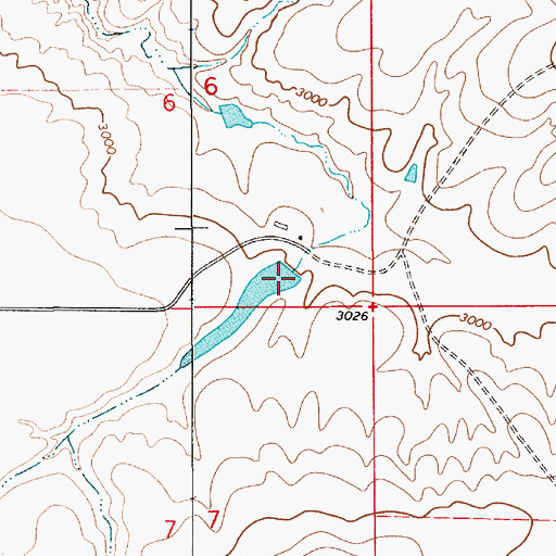 Topographic Map of Romain F Pond Dam, MT