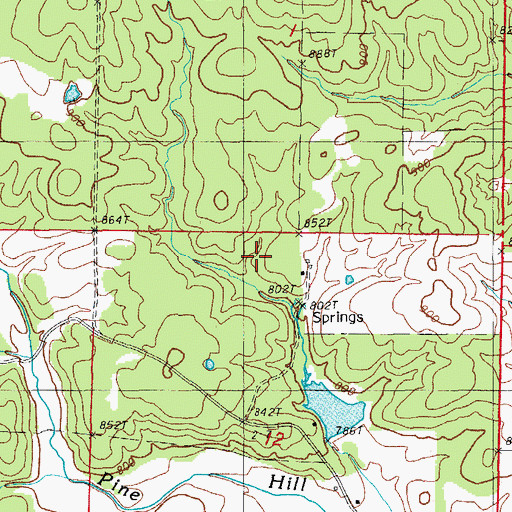 Topographic Map of Spring Lake, AR