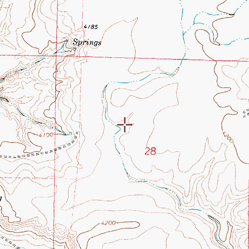 Topographic Map of Reagan Lake Dam, MT