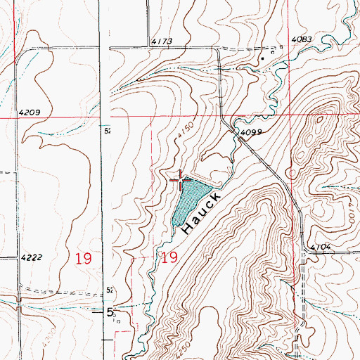 Topographic Map of Haven Reservoir Dam, MT