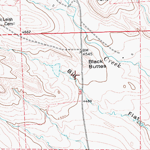 Topographic Map of Mad Dam, MT