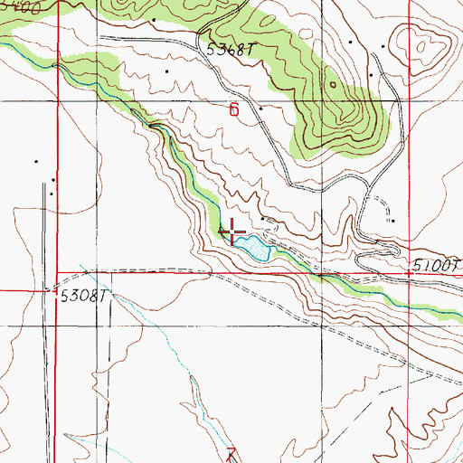 Topographic Map of Hacker Dam, MT