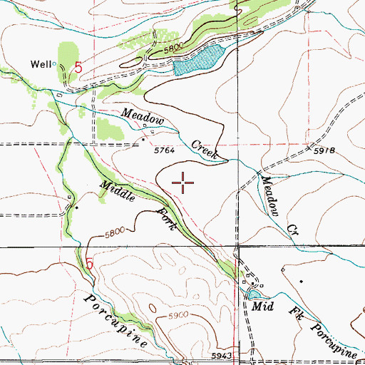 Topographic Map of Pepper Dam, MT