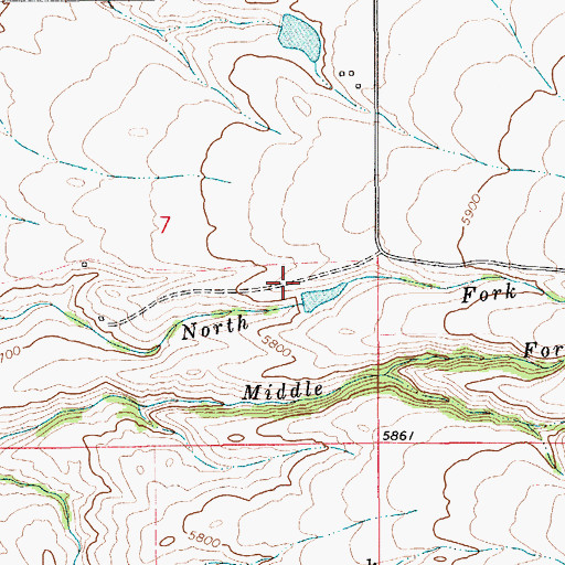 Topographic Map of Pepper Number 2 Dam, MT