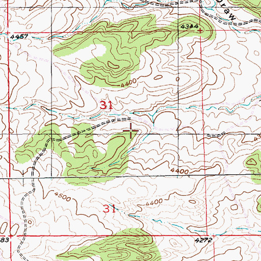 Topographic Map of First Creek Reservoir, MT