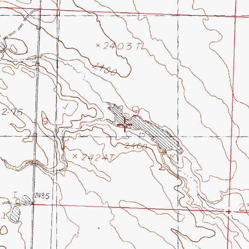 Topographic Map of Sunday Milk Dam, MT
