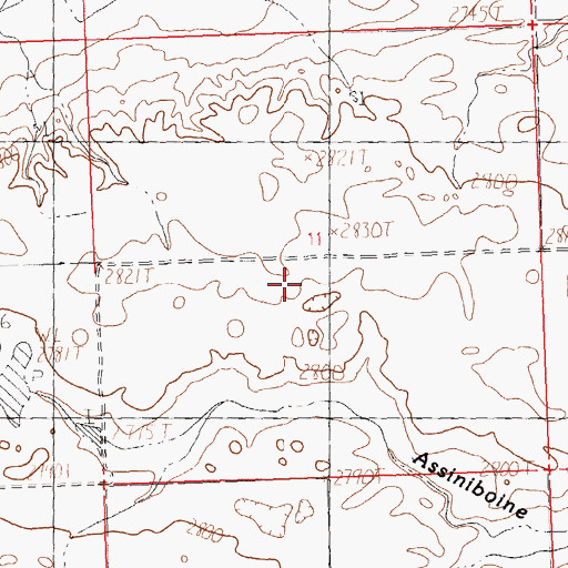 Topographic Map of Plethora Dam, MT