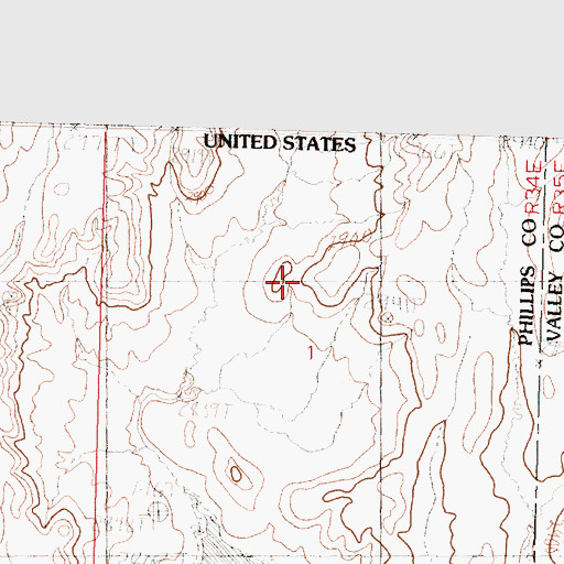 Topographic Map of Chamberlain Dam, MT