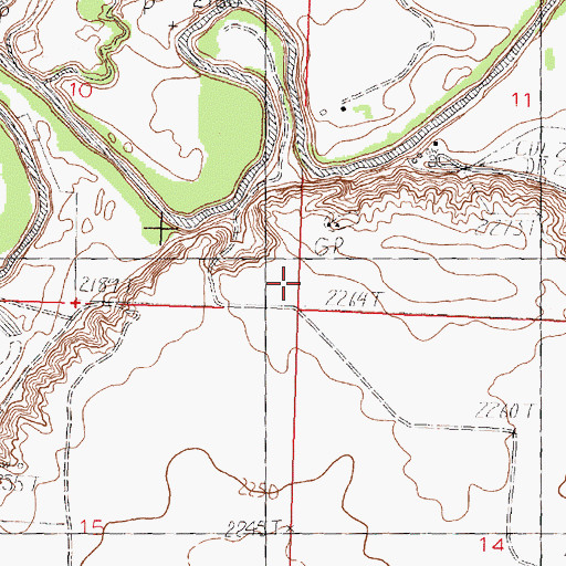 Topographic Map of Frenchman Irrigation Company Number 1 Dam, MT